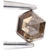 Surat*Diamond*City Diamante Naturale Esagonale Step Cut, Grigio Marrone 0.28 TCW