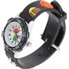 BESTYASH Kids Watch Waterproof in Silicone Nero, Football Rugby Cartoon | Children Wristwatch per Students, Back To School Party, Soccer Watch Preciso