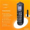 ZANCO - Mini cellulare, il più piccolo al mondo, 13 voci (lingua italiana non garantita), nero, 100% plastica, SMS, MP3, sbloccato, CE RoHS WCDMA e GSM
