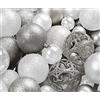 R N' D Toys 100 palline decorative natalizie infrangibili + 100 ganci in metallo, ornamenti da appendere per interni ed esterni, albero di Natale per feste, decorazioni per la casa, 3 cm, 4,1 cm e 6,1 cm