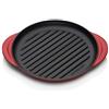Le Creuset Pentola in ghisa smaltata griglia rotonda firmata Le Creuset 25 cm rosso...