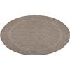 Teppium Carpetsale24 Tappeto Interno Esterno Tessitura Piatta Look Sisal con Bordo Impermeabile per Cucina Terrazza Soggiorno, Dimensioni: 120 cm rotondo