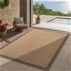 Teppium Carpetsale24 Tappeto Interno Esterno Impermeabile Look Naturale Juta Ideale per Soggiorno Cucina Terrazza e Balcone, Dimensioni: 140x200 cm