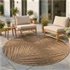Teppium Carpetsale24 Tappeto Interno Esterno Impermeabile Look Naturale Juta Ideale per Soggiorno Cucina Terrazza e Balcone, Dimensioni: 80 cm Rotondo