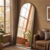 SONGMICS, specchio a figura intera, 160 x 50 cm, specchio da terra curvo - colore nero inchiostro, dimensioni 160L x 50B cm