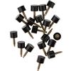 Suammiitstrieadea 10 paia di punte di ricambio per tacco alto, 9 mm/10 mm, nere, Small