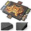 Ankishi Tappetino per puzzle da 1000 pezzi in feltro con supporto, tappetino antiscivolo per puzzle e scatola portaoggetti con 6 cassetti, tavola portatile con copertura protettiva, accessori ergonomici per