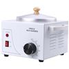 IWOWHERO Macchina per Depilazione a Cera 500ml in Metallo Bianco | Temperatura Regolabile, Contenitore in Alluminio Estraibile Manico, Coperchio Incluso, Uso Professionale Stile Casuale
