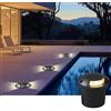 GUODDM Faretti Ad Incasso Giardino - Faretto Incasso Led Da Esterno, AC85-265V Faretti Incasso LED A Pavimento Emissione Laterale Nessun Riflesso Terrazza Segnapasso LED Esterno Per Giardino Mazzo(Yellow Lig