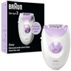 Braun Silk-épil 3 3-000 Depiladora de Pinzas con Luz Integrada y Cabezal para Masaje