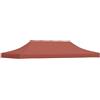 hliofuir Tetto per gazebo, 6 x 3 m, terracotta, tetto di ricambio 600D | Robusto tetto di ricambio in Oxford 600D per gazebo pieghevole da giardino. Fissaggio semplice per una protezione stabile