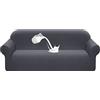 Granbest Copridivano di alta qualità, impermeabile, ad alto contenuto di tessuto elasticizzato, copridivano, tessuto super morbido, XL, colore: grigio