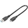 Digitus Cavo Usb 3.0 a - Micro Usb b - Connettori A-B - Lunghezza 25 Cm. - Nero
