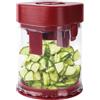 BOXOB Affettatrice per Frutta, Taglia Fragole Taglia Uva Tritatutto con Contenitore Lama a Croce e Base Antiscivolo Utensile Cucina Staccabile per Banane Verdure e Cetrioli(Rosso)