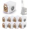 theoutlettablet Roboparts® Sacchetti di ricambio per aspirapolvere Cecotec Conga Rockstar 5500 Hurricane Station Flex/Pet Flex - Confezione da 8 pezzi, grande capacità