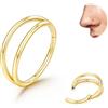 DAI JY 20G 18G oro argento titanio naso anello doppio anello naso
