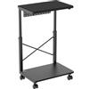 NanoRS Carrello portacomputer con ripiano, 80 kg max, altezza regolabile 550~850 mm, RS430