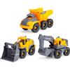 Dickie Toys - Set van 3 Volvo bouwplaatsvoertuigen Tough Work Force - speelgoedv