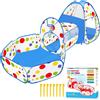 MAIKEHIGH Tenda Gioco Bambini Con Tunnel, 3 in 1 Pop Up Piscina Palline | Casett