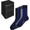 FALKE Happy Box Multipack M So cotone fantasia confezione di 5 paia, Calzini Uomo, Multicolore Blue Mix 0010, 43-46