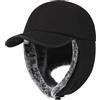 PivotWing Cappello Baseball Invernale con Visiera Paraorecchie. Fodera in Pelliccia Sintetica, Tessuto di Lana, Super Caldo.