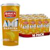 AMICA Chips - Ami' Paprika, 16 Confezioni da 100g | Patatine Aromatizzate, Confezione a Tubo Apri e Chiudi