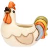 THUN - Cachepot/centrotavola gallo in ceramica Incanto di Pasqua - Ceramica,18,3x12,3x17,2 cm