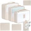 Romon Organizer Valigia Viaggio, 7 Pezzi Organizzatore Valigia Packing Cube Set Viaggio Organizer per Vestiti, Scarpe, Cosmetici Deposito classificato