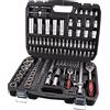 SIXTOL TOOL SET 108 pezzi in una cassetta degli attrezzi, set da golf, chiavi in acciaio CrV