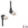 Delock Cavo di rete RJ45 Cat.6A S/FTP Slim 90° angolato in alto/in basso 5 m nero (80296)