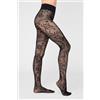 Calzedonia Collant A Rete Fiori Liberty Nero
