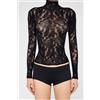 Calzedonia Top A Rete Fiori Pop Nero