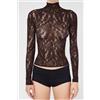 Calzedonia Top A Rete Fiori Pop Marrone