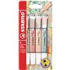 STABILO - Evidenziatore - swing cool NatureCOLORS | Astuccio da 4, Verde Oliva/Terra di Siena/Sabbia/Cenere