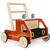 small foot Carrello Primi passi in legno Vigili del Fuoco, per bambini a partire dai 12 mesi, 12540