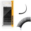 NAGARAKU 5 Vassoi Individuale Ciglia Classiche 1:1 Voluminose Delle Singole Finte Morbide Naturali Nero Opaco Eyelash One to One Nero 16 File Alta Capacità Uso in Salone (0.15mm D Curl 7-15mm)