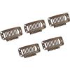 Suammiitstrieadea 5 clip a scatto per extension per capelli Remy medie, 32 mm, colore: marrone
