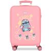 Disney Stitch You & Me Rosa Valigia da Cabina 38x55x20 cm Rigido ABS Chiusura a Combinazione Laterale 35L 2.5kg 4 Doppie Ruote Bagaglio a Mano