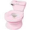 Ingenuity My Size Potty Pro, Vasino per Bambini Realistico 2-in-1 con Suono di Scarico - Riduttore WC Rimovibile - Facile da Pulire - con Scomparto Portaoggetti, 18M+, Fino a 23 kg (Rosa)
