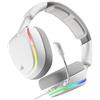 Glorious GHS Eternal RGB - Casque gaming stéréo RGB pour PC, PS5, PS4, Switch. Transducteurs inclinés sur mesures, micro détachable USB-C haute-clarté ajustable. Résistant, confort longue durée. Blanc