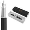 Parker IM Premium Penna Stilografica | Collezione Legacy of Flight | Rifiniture Cromate | Pennino Medio | Inchiostro Blu | Confezione Regalo