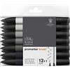 Winsor & Newton ProMarker Brush - 12+1 Pennarelli Toni Neutri