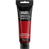 Liquitex 8870023 Basics - Pittura acrilica, Pigmenti per artisti monopigmentati, Resistente alla luce, durevole nel tempo, Finitura satinata, Tubo da 118 ml - Rosso Di Cadmio Scuro Imitazione