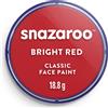Snazaroo - Pittura Per Viso e Corpo, Trucchi da Viso per Travestimenti, per Bambini e Adulti, 18ML, Colore Rosso Brillante