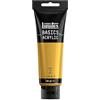 Liquitex 8870020 Basics - Pittura acrilica, Pigmenti per artisti monopigmentati, Resistente alla luce, durevole nel tempo, Finitura satinata, Tubo da 118 ml - Oro