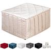 EVERGREENWEB MATERASSI & BEDS EVERGREENWEB - Pouf Letto Singolo con Materasso in POLIURETANO h 10 cm SUITE Salvaspazio Pieghevole per Camera, Cameretta, Tavolino Soggiorno, Puff Poggiapiedi tessuto Sfoderabile VELLUTO colore Beige