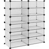 vidaXL Scarpiera Trasparente 94,5x36,5x106 cm in PP