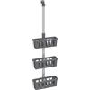 vidaXL Ripiani Pensili da Doccia 30x15x(67-105) cm in Alluminio