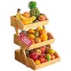 Avilia Organizer Cucina, Organizer Bagno e Organizer Trucchi in Bambù a 3 Ripiani - Scaffale Cucina, Scaffale Bagno e Scaffale Scrivania Salvaspazio, Portaspezie e Porta Spezie per Cucina