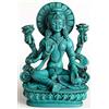 BUDDHAFIGUREN/Billy Held Buddhafiguren Statua Lakshmi dea dell'amore, della fertilità, della felicità, della ricchezza e della salute, 14 cm, in resina, colore: turchese